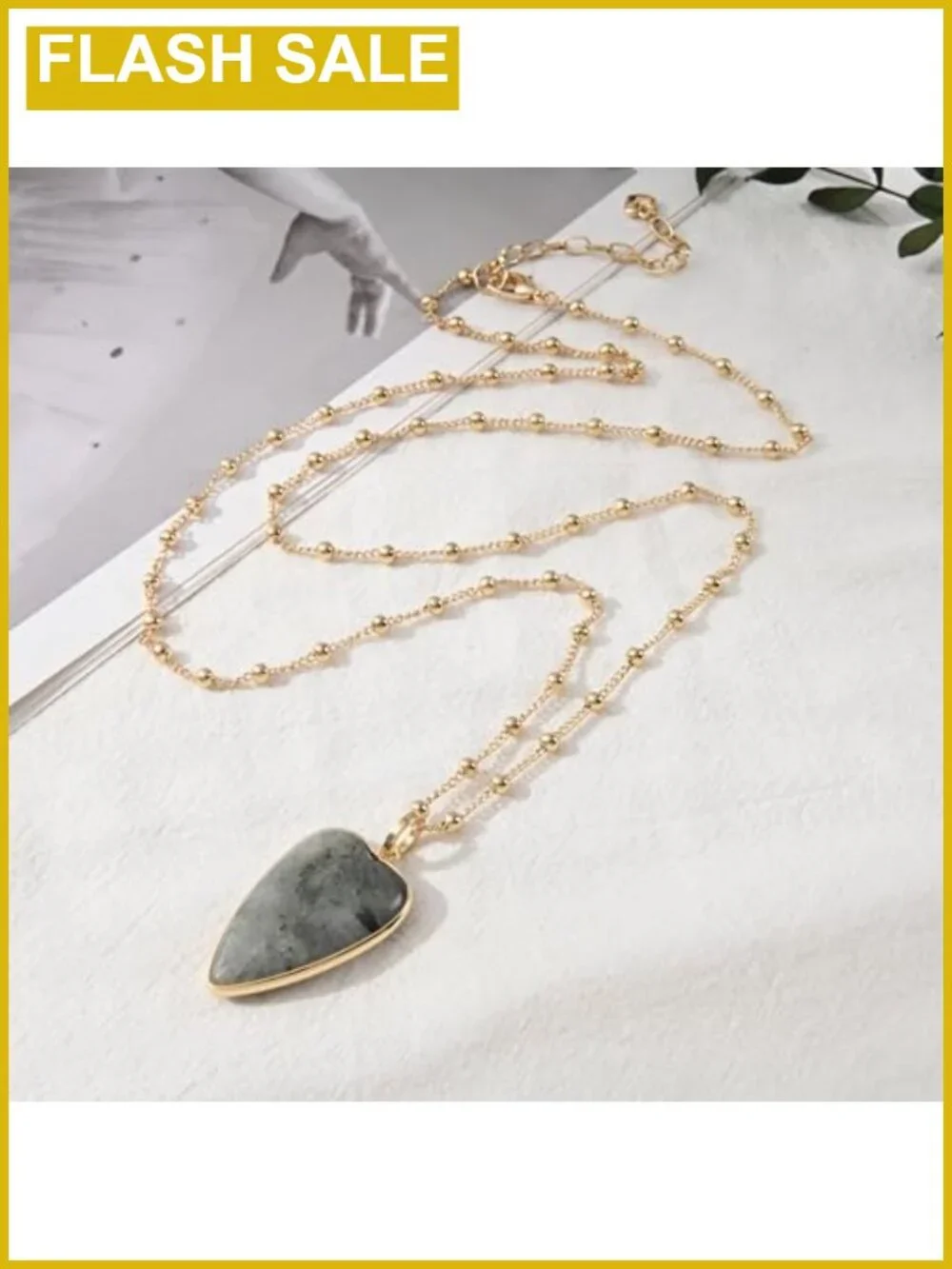 Gold and Silver Plated Heart Pendant Necklace for Women